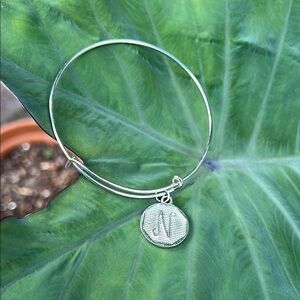 Silver Initial Charm Bracelet